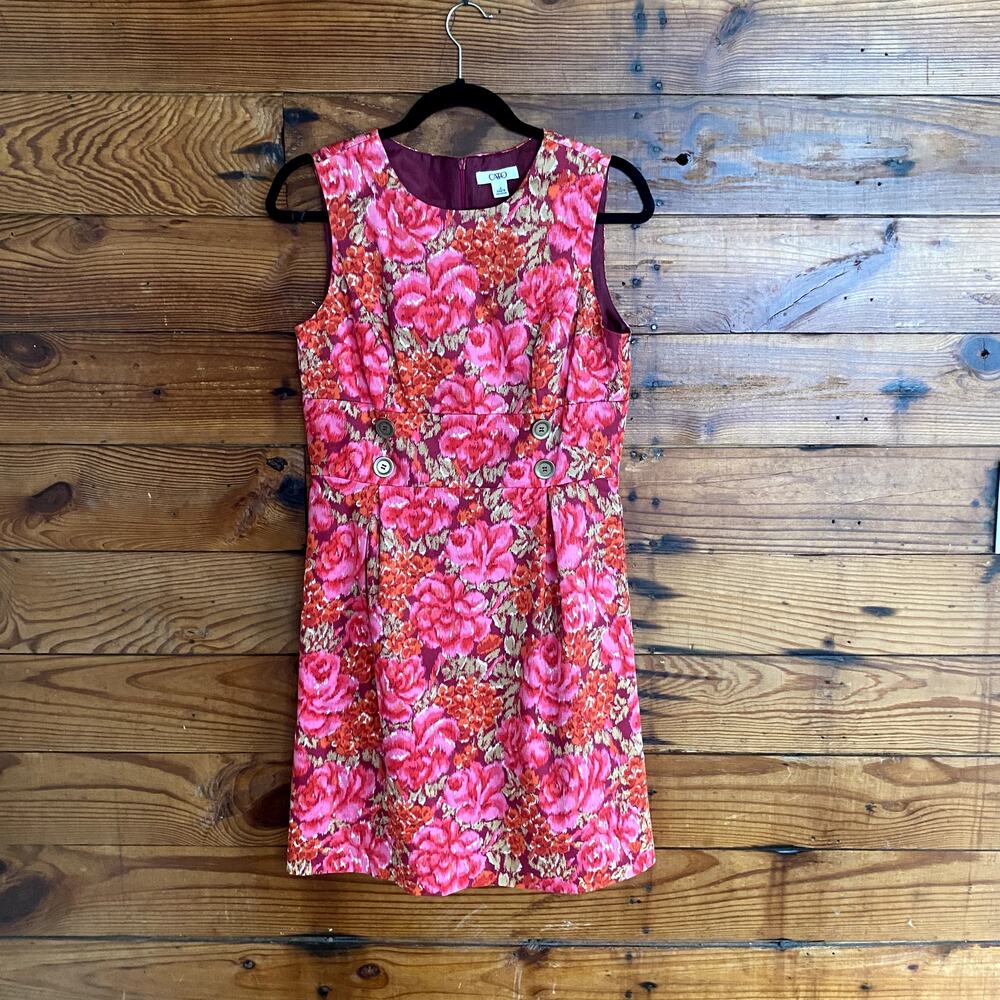 Cato Pink Floral Cotton Mini Dress size 8